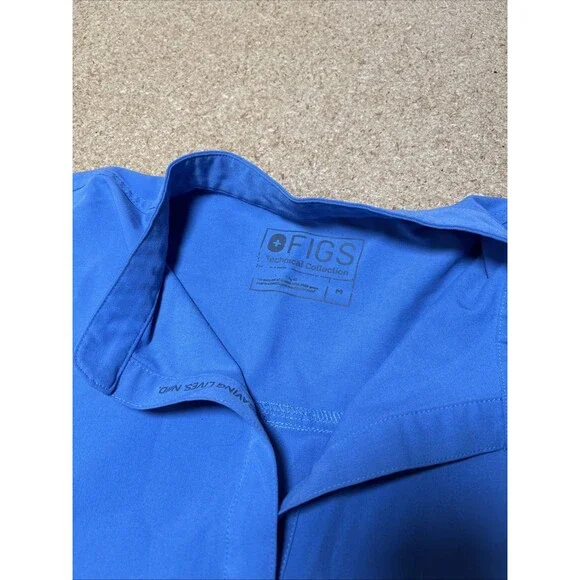 Figs Rafaela Oversized Scrub Top Blue Size Medium WXXSW1003 I3 - Picture 2 of 7